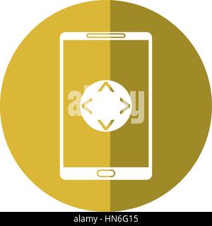 smartphone game vr control shadow Stock Vector