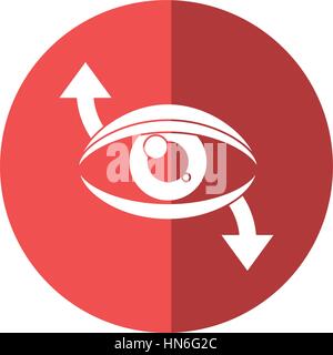 eye virtual reality 360 degree shadow Stock Vector