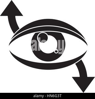 eye virtual reality 360 degree pictogram Stock Vector