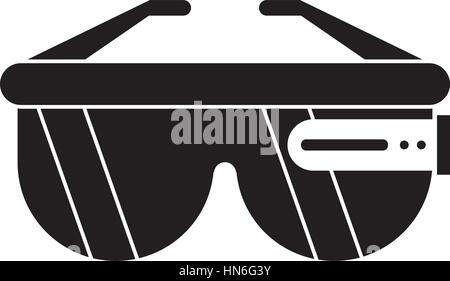 vr glasses smart technology pictogram Stock Vector
