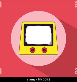 pop art televison vintage shadow design Stock Vector