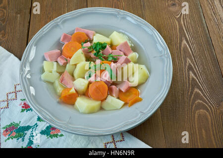 makkarakeitto - Finnish homemade sausage soup Stock Photo