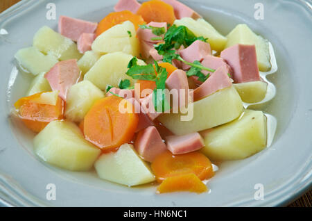 makkarakeitto - Finnish homemade sausage soup Stock Photo