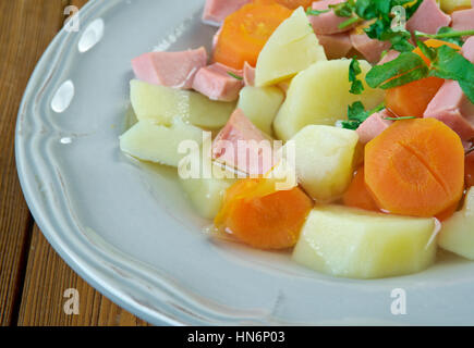 makkarakeitto - Finnish homemade sausage soup Stock Photo