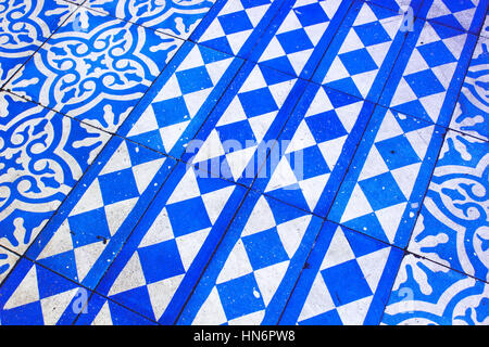 Oriental Blue and White Pattern Background Stock Photo