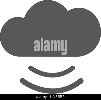 Wi-Fi cloud icon flat. Black pictogram on white background. Vector illustration symbol. EPS 10 Stock Vector