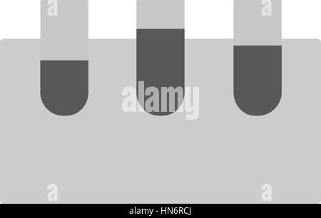 Medical Test Tube Flat Icon On White Background. Vector illustration EPS 10. Stock Vector