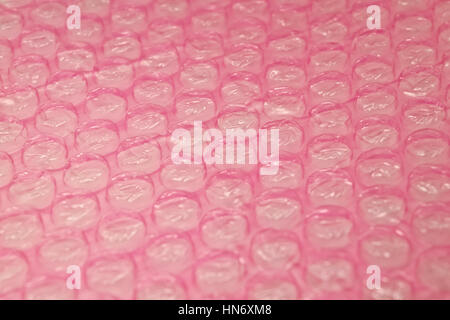 Pink bubble wrap Stock Photo