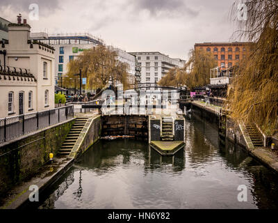 Camden Lock on the Grand Union (Regent's) Canal, London, UK. Stock Photo