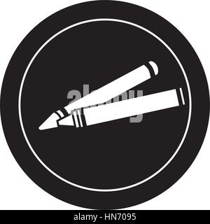crayons school supply icon vector illustration design Stock Vector