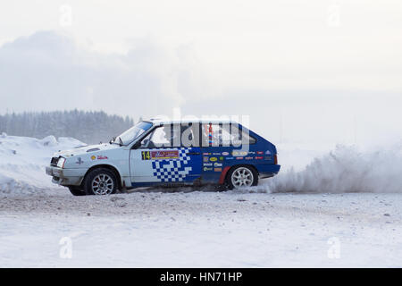 Kirov, Russia 17 December 2016 - 1st stage of the Russian Cup Rally ...