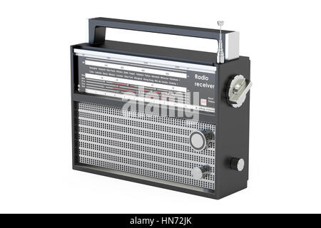 radio receiver closeup, 3D rendering isolated on white background Stock Photo