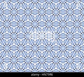 Repeating matrix pattern of circles like a starfish - seamless editable repeating vector background wallpaper Stock Vector
