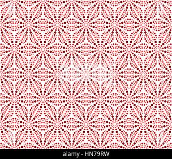Repeating matrix pattern of circles like a starfish - seamless editable repeating vector background wallpaper Stock Vector