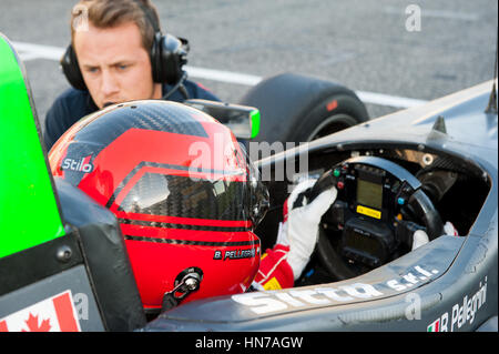 Vallelunga, Rome, Italy. September 4th 2016. F2 italian trophy: driver Bernardo Pellegrini on race one grid Stock Photo