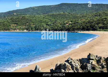 Valinco beach near Olmeto, Corsica, France Stock Photo