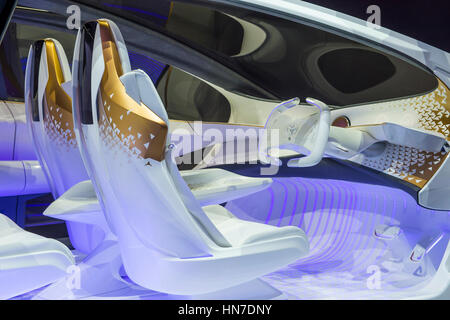 Toyota Concept car at the CES Show in Las Vegas. CES is the world's leading consumer-electronics show. Stock Photo