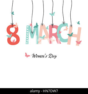 Lovely card for th ewoman's Day Stock Photo