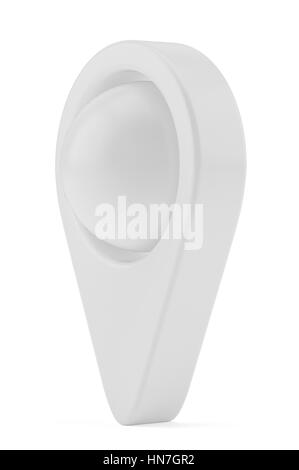3d map pointer pin isolated on white background Stock Photo - Alamy