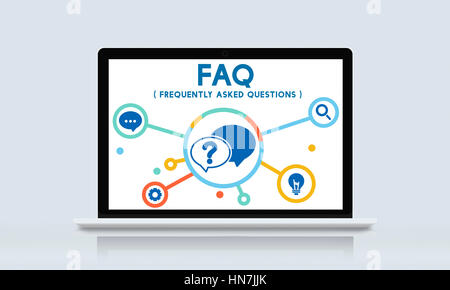 Frequently Asked Questions Solution concept Stock Photo
