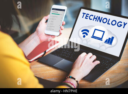 Technology Digital Communication Connection Network Concept Stock Photo