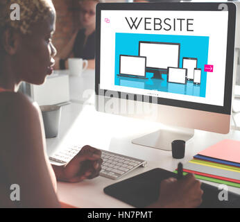 Web Design Layout Content Devices Graphic Concept Stock Photo