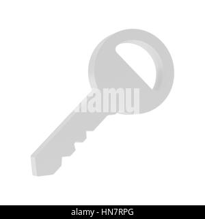 Key from door isolated on white background Stock Photo