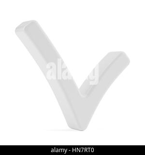 Check Mark in White Background Stock Photo