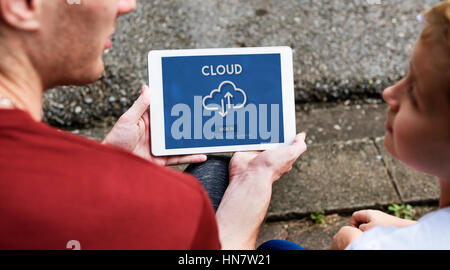 Cloud Computing Storage Icon Concept Stock Photo
