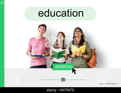 Distance learning online search interface Stock Photo