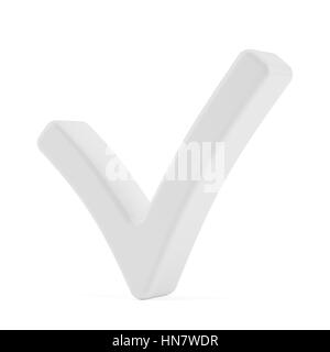 Check Mark in White Background Stock Photo