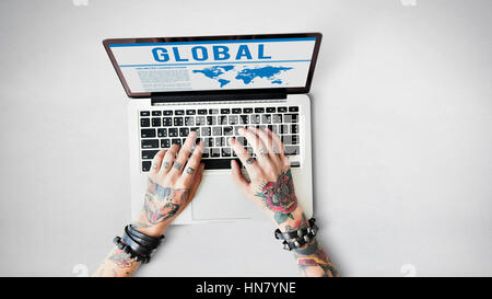 Global Worldwide Map Marketing Concept Stock Photo