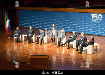 Turin, Piedmont, Italy. 9th Feb, 2017.  Celebration of 150 years of La Stampa at Auditorium Lingotto in Turin, Italy Credit: Stefano Guidi/ZUMA Wire/Alamy Live News Stock Photo