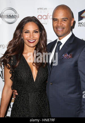 Los Angeles, CA, USA. 8th Feb, 2017. 08 February 2017 - Los Angeles, California - Salli Richardson, Dondre Whitfield. 8th Annual AAFCA Awards held at the Taglyan Complex. Photo Credit: F. Sadou/AdMedia Credit: F. Sadou/AdMedia/ZUMA Wire/Alamy Live News Stock Photo