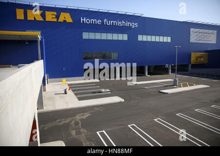 Burbank, CA, USA. 1st Feb, 2017. The parking lot of the new IKEA Burbank Home Furnishings store on Wednesday, February 1, 2017 in Burbank, Calif. The 456,000 square foot furniture store on San Fernando is the largest in the US and features a restaurant with seating for 600 customers © 2017 Patrick T. Fallon Credit: Patrick Fallon/ZUMA Wire/Alamy Live News Stock Photo