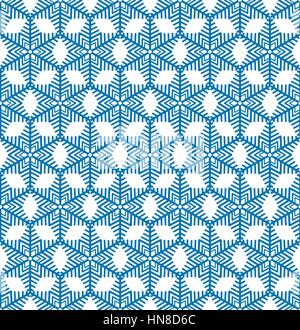 Abstract seamless pattern with circular ornament Swirl geometric oriental doodle texture. Ornamental snowflakes mosaic background. Stock Vector