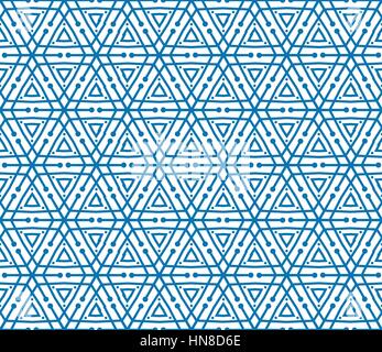 Abstract seamless pattern with circular ornament Swirl geometric oriental doodle texture. Ornamental line template with floral mosaic background. Stock Vector