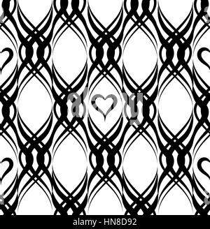 Abstract seamless pattern with circular ornament Swirl geometric doodle texture. Ornamental tiled background. Stock Vector