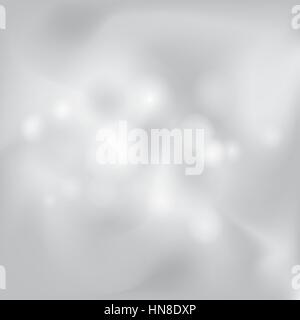 Abstract white and gray smoky background subtle chrome metal texture Stock Vector