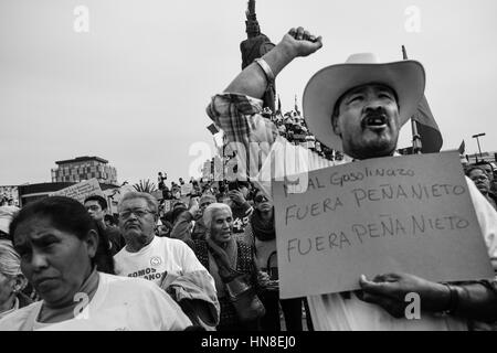 Demonstrations in Tijuana, Mexico -  05/02/2017  -  Mexico / Baja California / Tijuana  -  Demonstrations in Tijuana, Mexico People demonstrate about increase of prices of hydrocarbons.   -  Alexandre Afonso / Le Pictorium Stock Photo