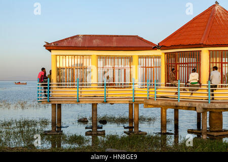 The Fish Jetty, Lake Ziway, Ethiopia Stock Photo