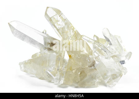 rock crystal isolated on white background Stock Photo