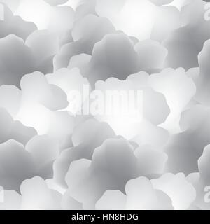 Abstract seamless pattern with clouds. Cloudy sky tiled background Stock Vector