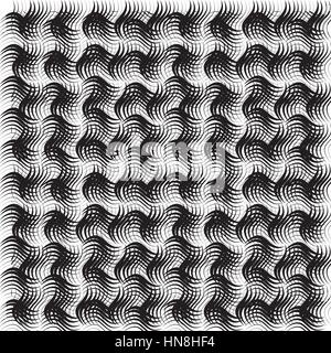 Abastract geometric seamless pattern. Wave grid texture for wallpaper, surface or cover Stock Vector