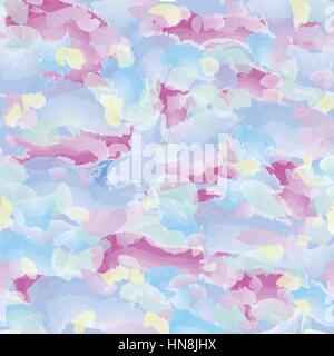 Abstract watercolor semess patern. Geometric textured background Stock Vector