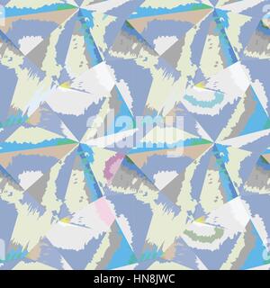 Abstract watercolor seamless pattern. Tiled geometric background Stock Vector