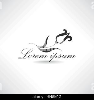 Abstract flower logo. Floral icon. Beauty spa label design. Stock Vector
