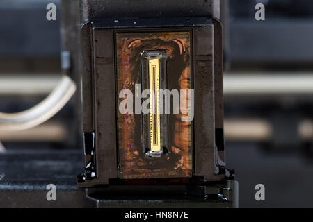 closeup nozzle plate of ink cartridge Stock Photo