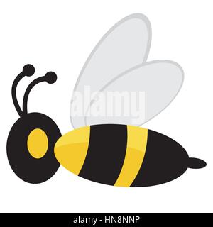 Bee isolated on white background. Stock Vector