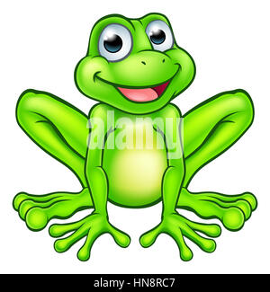 cute girl frog cartoon